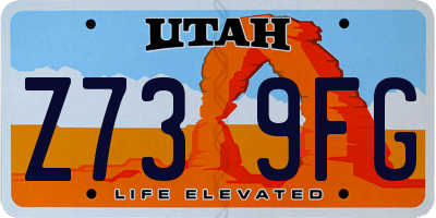 UT license plate Z739FG