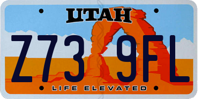 UT license plate Z739FL