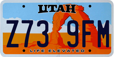 UT license plate Z739FM