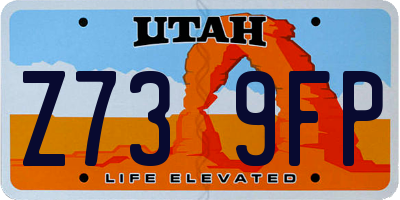UT license plate Z739FP