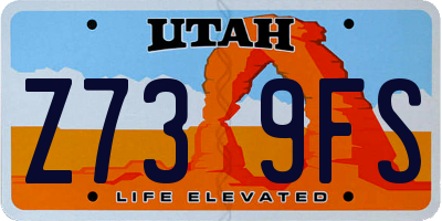 UT license plate Z739FS