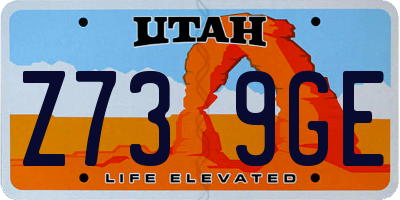 UT license plate Z739GE