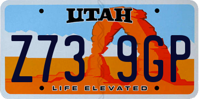 UT license plate Z739GP