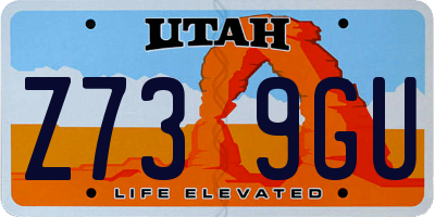 UT license plate Z739GU