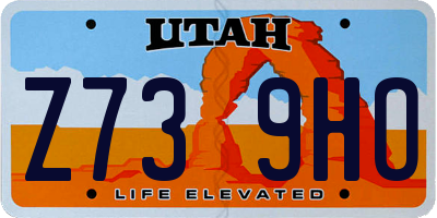 UT license plate Z739HO