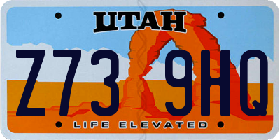 UT license plate Z739HQ
