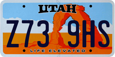 UT license plate Z739HS