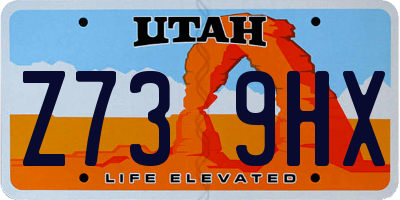 UT license plate Z739HX