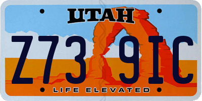 UT license plate Z739IC