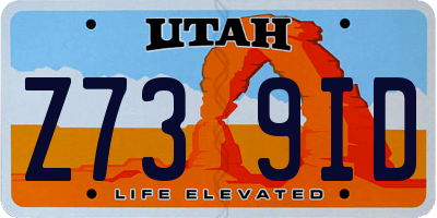 UT license plate Z739ID