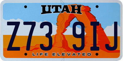 UT license plate Z739IJ