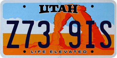 UT license plate Z739IS