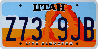 UT license plate Z739JB