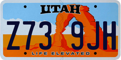 UT license plate Z739JH