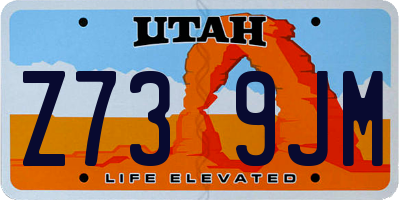 UT license plate Z739JM