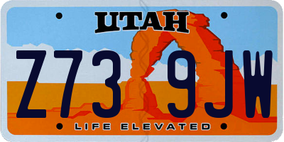 UT license plate Z739JW