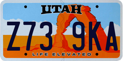 UT license plate Z739KA