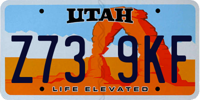 UT license plate Z739KF