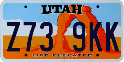 UT license plate Z739KK