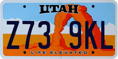 UT license plate Z739KL