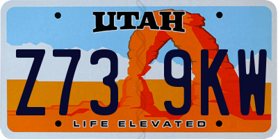 UT license plate Z739KW