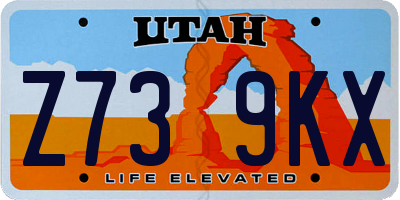 UT license plate Z739KX