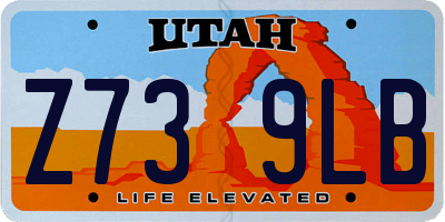 UT license plate Z739LB