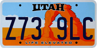 UT license plate Z739LC