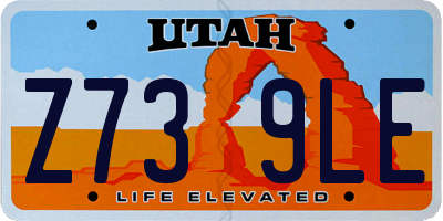 UT license plate Z739LE