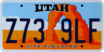 UT license plate Z739LF