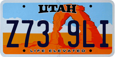 UT license plate Z739LI