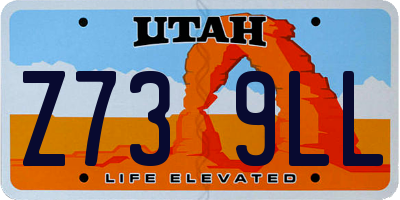UT license plate Z739LL