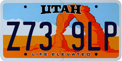 UT license plate Z739LP