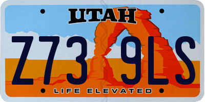 UT license plate Z739LS