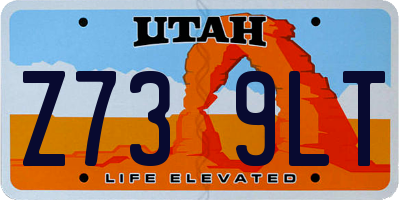 UT license plate Z739LT