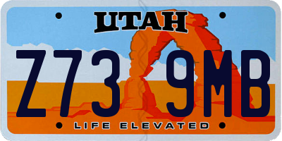 UT license plate Z739MB