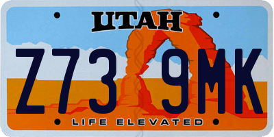 UT license plate Z739MK