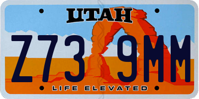 UT license plate Z739MM