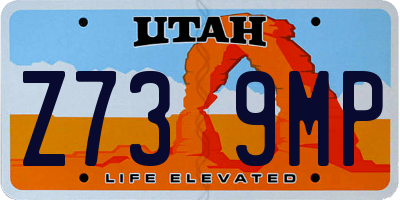 UT license plate Z739MP