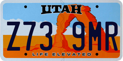UT license plate Z739MR