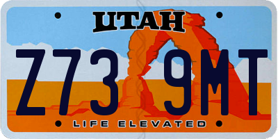 UT license plate Z739MT