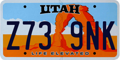 UT license plate Z739NK
