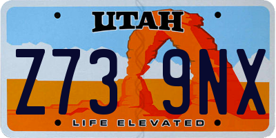 UT license plate Z739NX