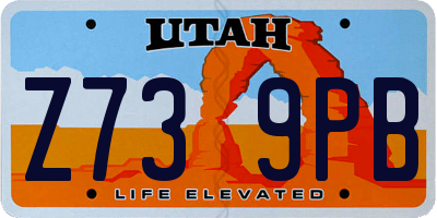 UT license plate Z739PB