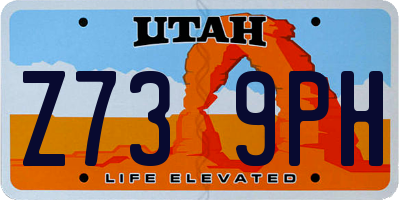 UT license plate Z739PH