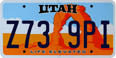 UT license plate Z739PI