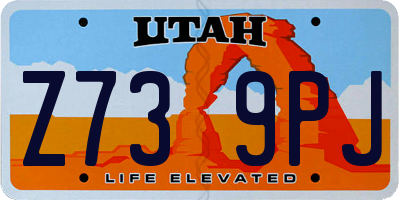 UT license plate Z739PJ