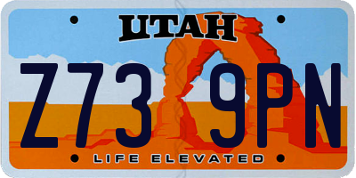 UT license plate Z739PN