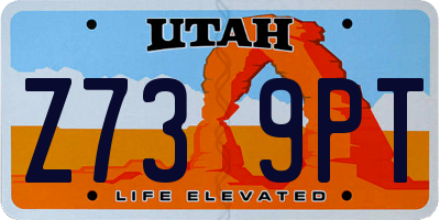 UT license plate Z739PT