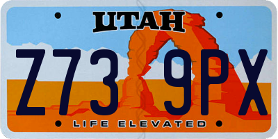 UT license plate Z739PX